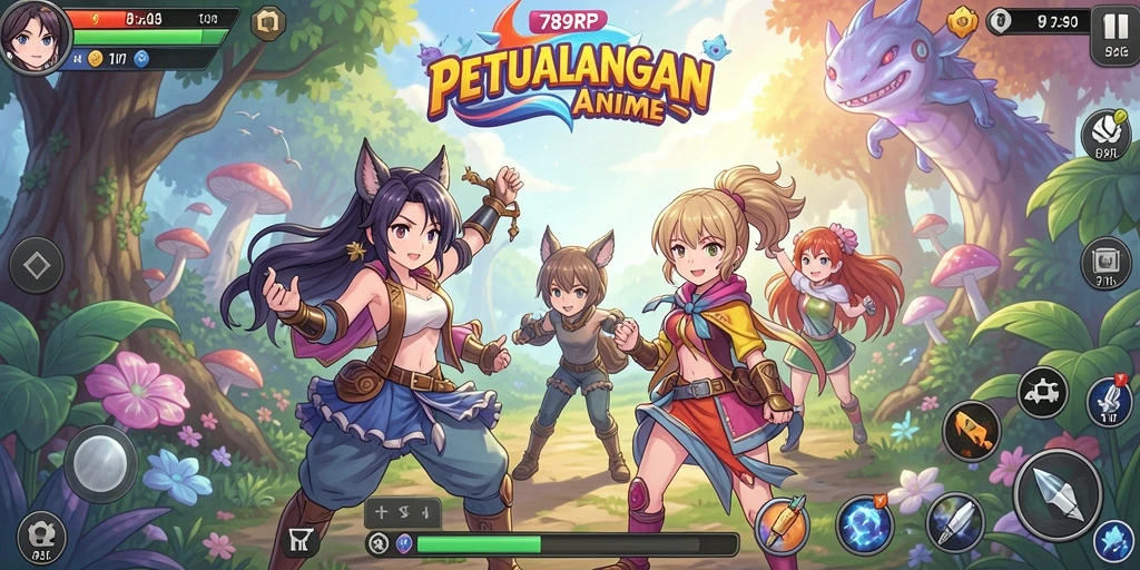 Tampilan gameplay <strong>789RP</strong> yang memukau dengan karakter Anime.