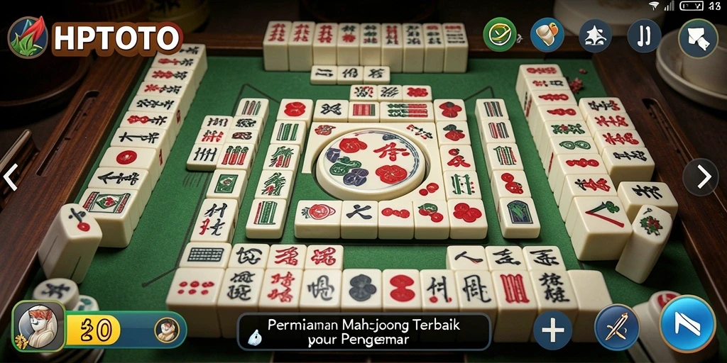 Menampilkan gameplay seru HPTOTO dengan grafik Mahjong yang menawan.