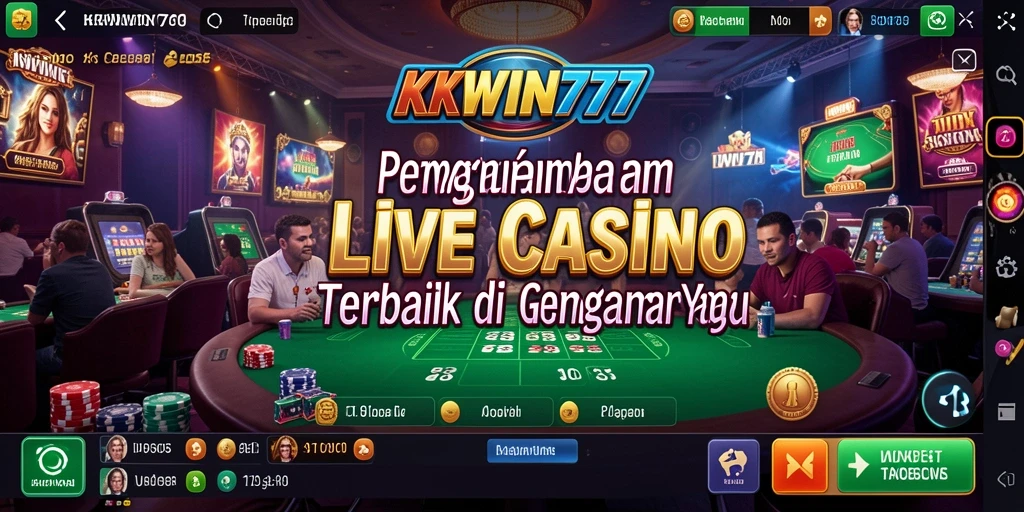 Tampilan permainan Live Casino yang mendebarkan dalam KKWIN777.