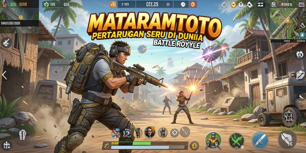 Tampak aksi mendebarkan dalam pertempuran Battle Royale di MATARAMTOTO.