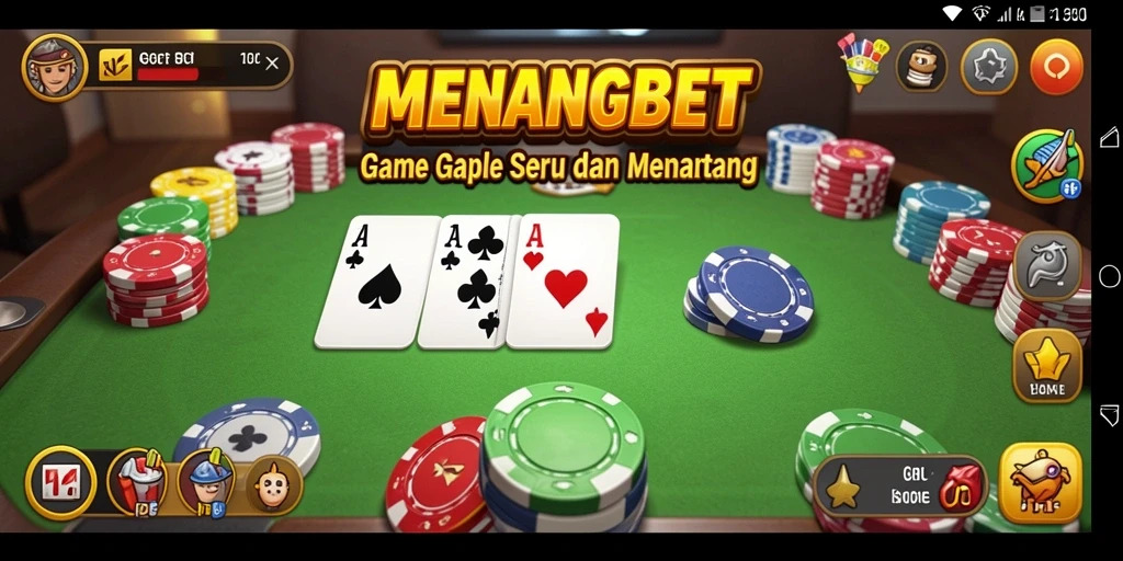 Tampilan gameplay seru Gaple di MENANGBET.