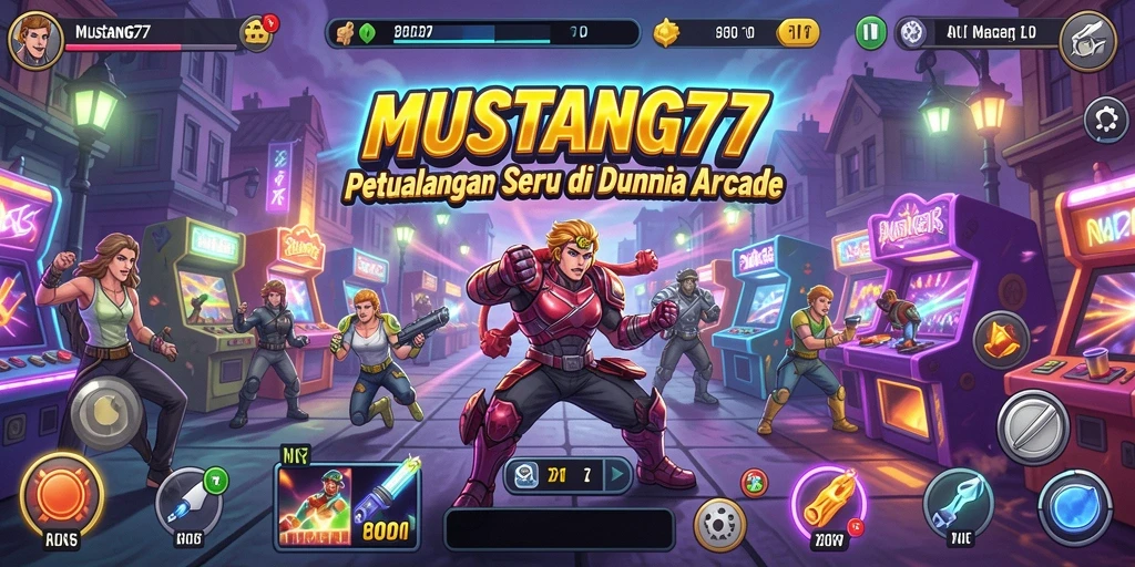 Tampilan seru gameplay MUSTANG77 di dunia Arcade.