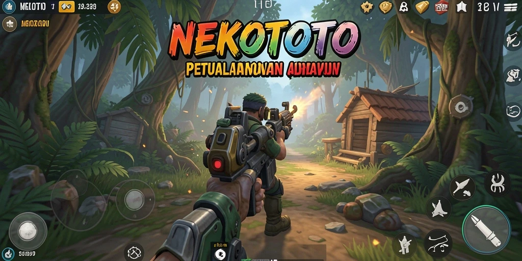 Tangkapan layar menunjukkan aksi mendebarkan dalam gameplay NEKOTOTO.