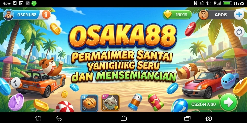 Screenshot OSAKA88 menampilkan gameplay seru yang penuh warna.
