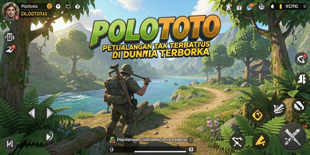 Screenshot menampilkan keindahan dunia terbuka POLOTOTO yang memukau.