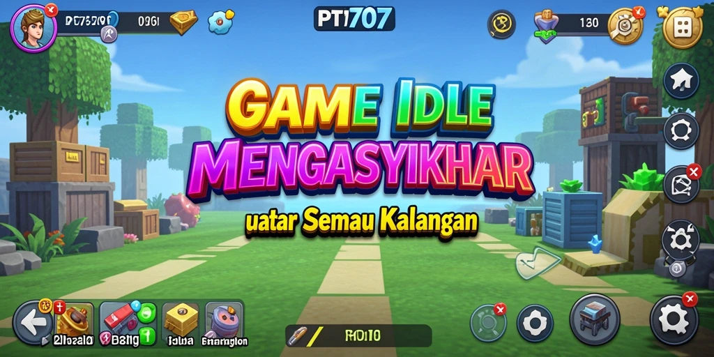Screenshot gameplay PT707 yang menunjukkan keseruan dan kesederhanaan game Idle.