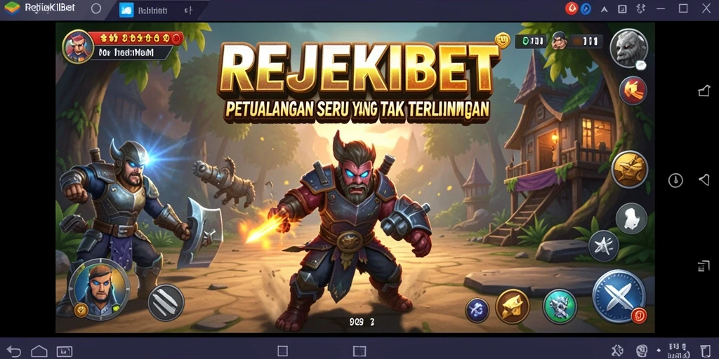 Tangkapan layar menunjukkan serunya gameplay petualangan di REJEKIBET.