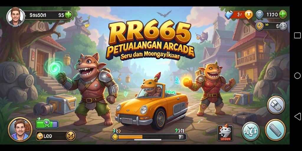 Tampilan gameplay seru dari RR666 dengan karakter yang beraksi.