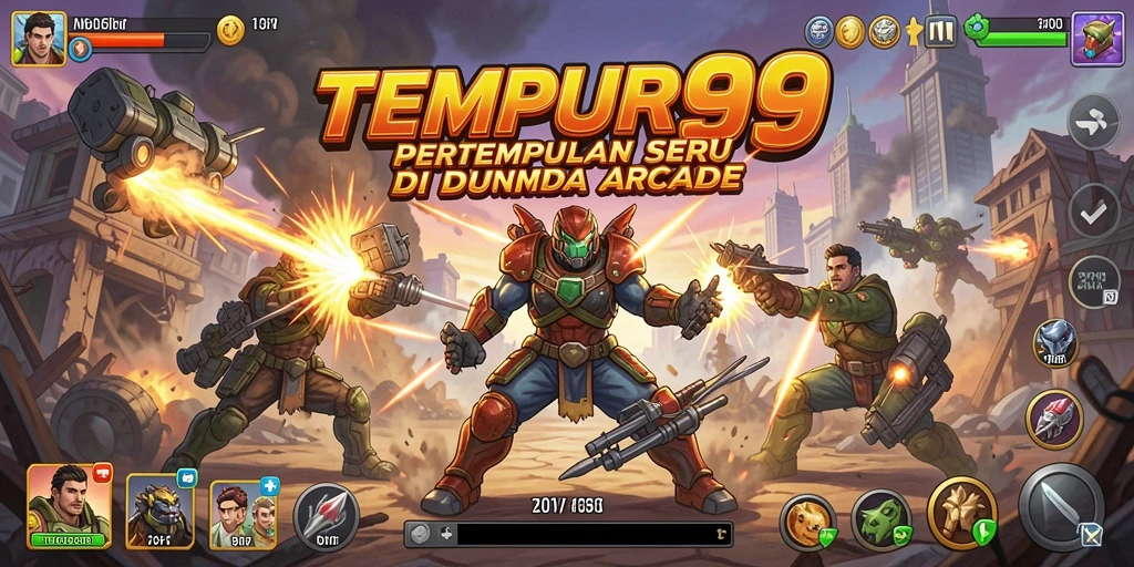 Tampilan gameplay seru TEMPUR99 dengan aksi pertempuran yang dinamis.