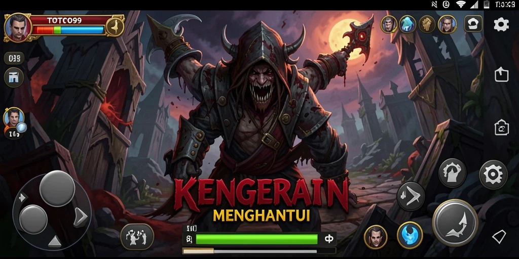 Screenshot menegangkan dari gameplay horror TOTO99.