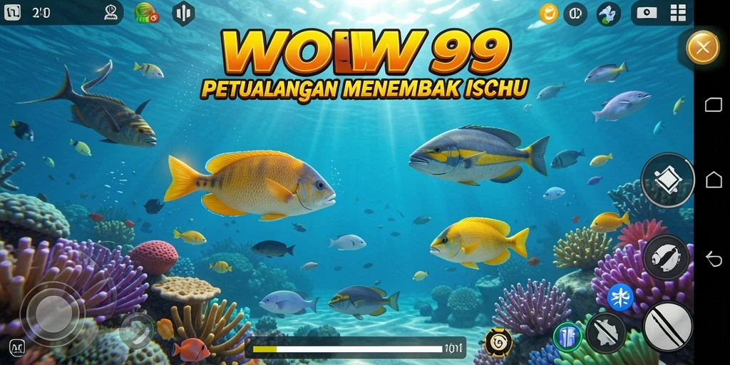 Screenshot WOW99 menampilkan aksi seru menembak ikan.